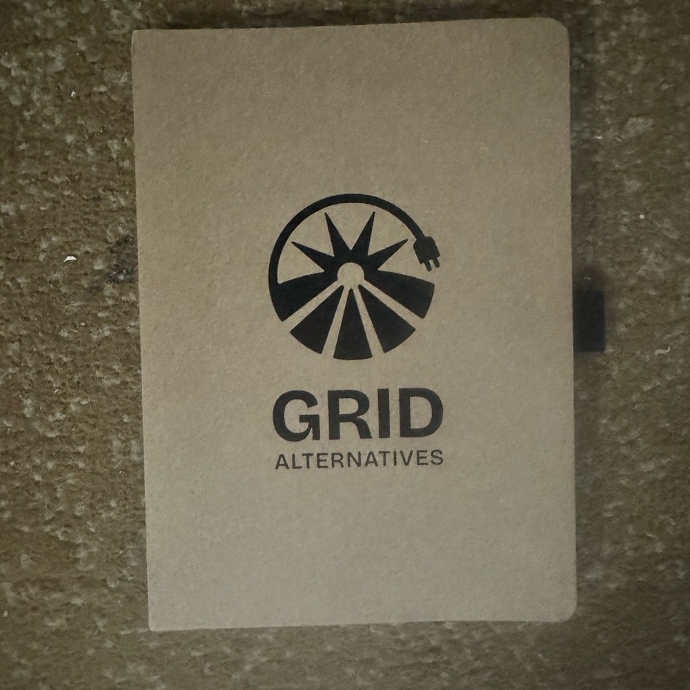 GRID Alternatives Kraft Notebook with Logo
